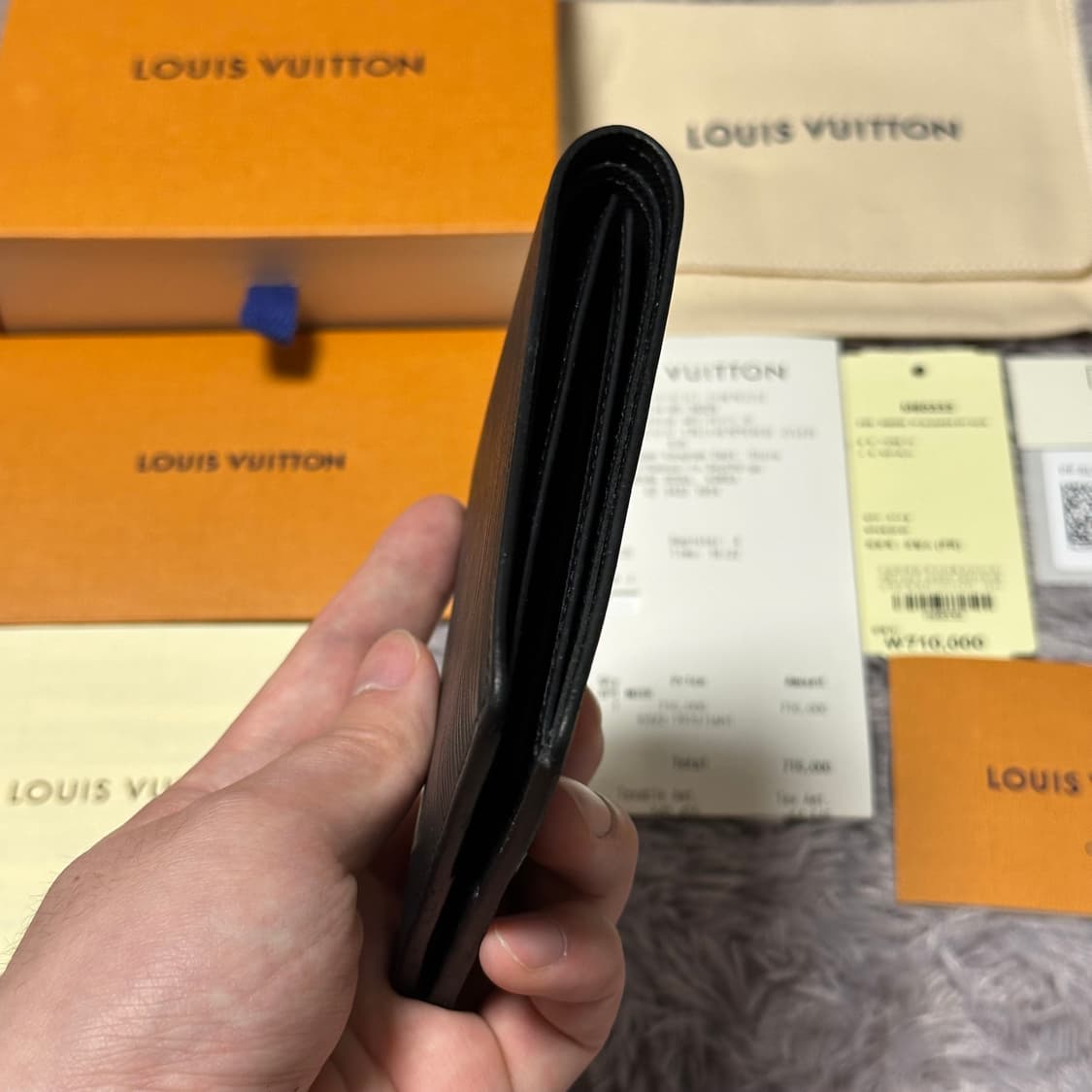 [풀구성] 루이비통 에삐 슬렌더 월릿 반지갑 블랙 상품이미지5