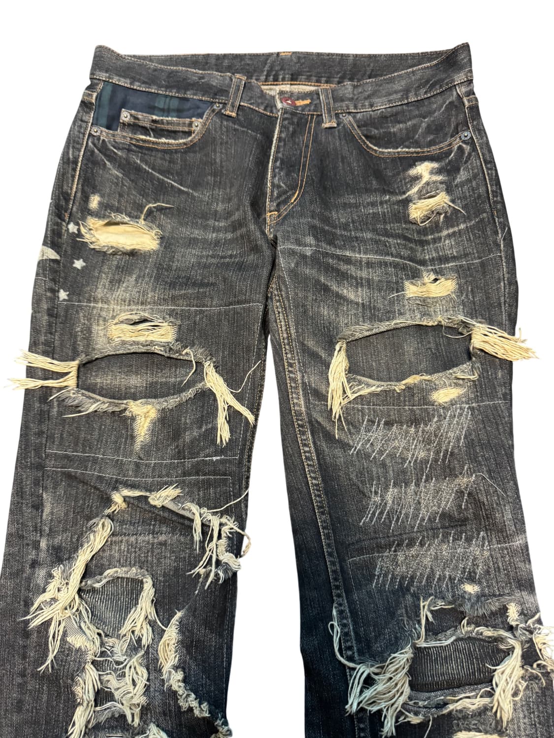 Tetei 00s archive distressed grunge deni 상품이미지2