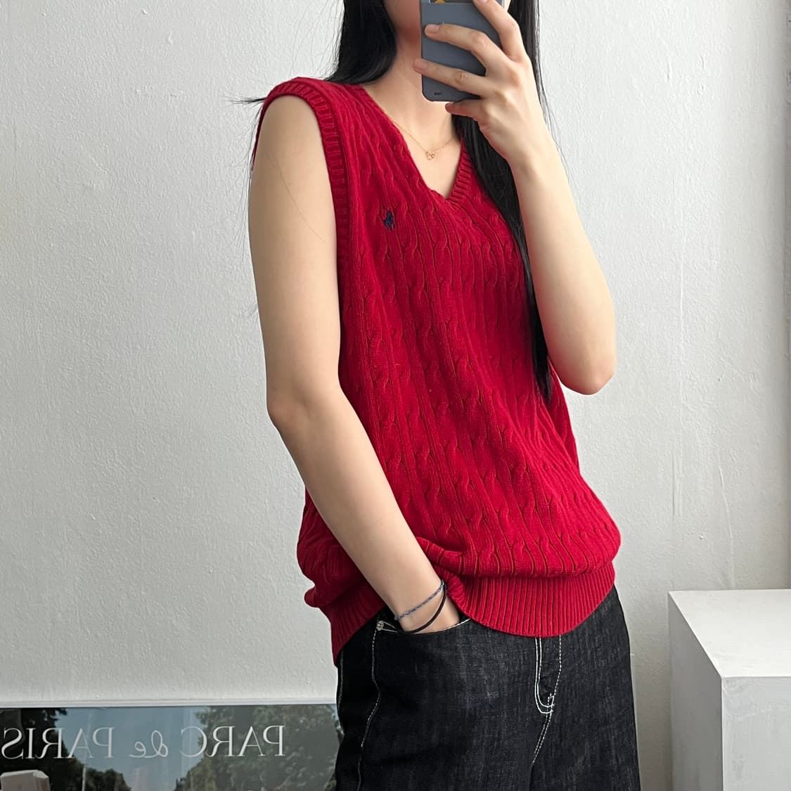 XL(18-20) 폴로니트조끼 A1168 상품이미지2