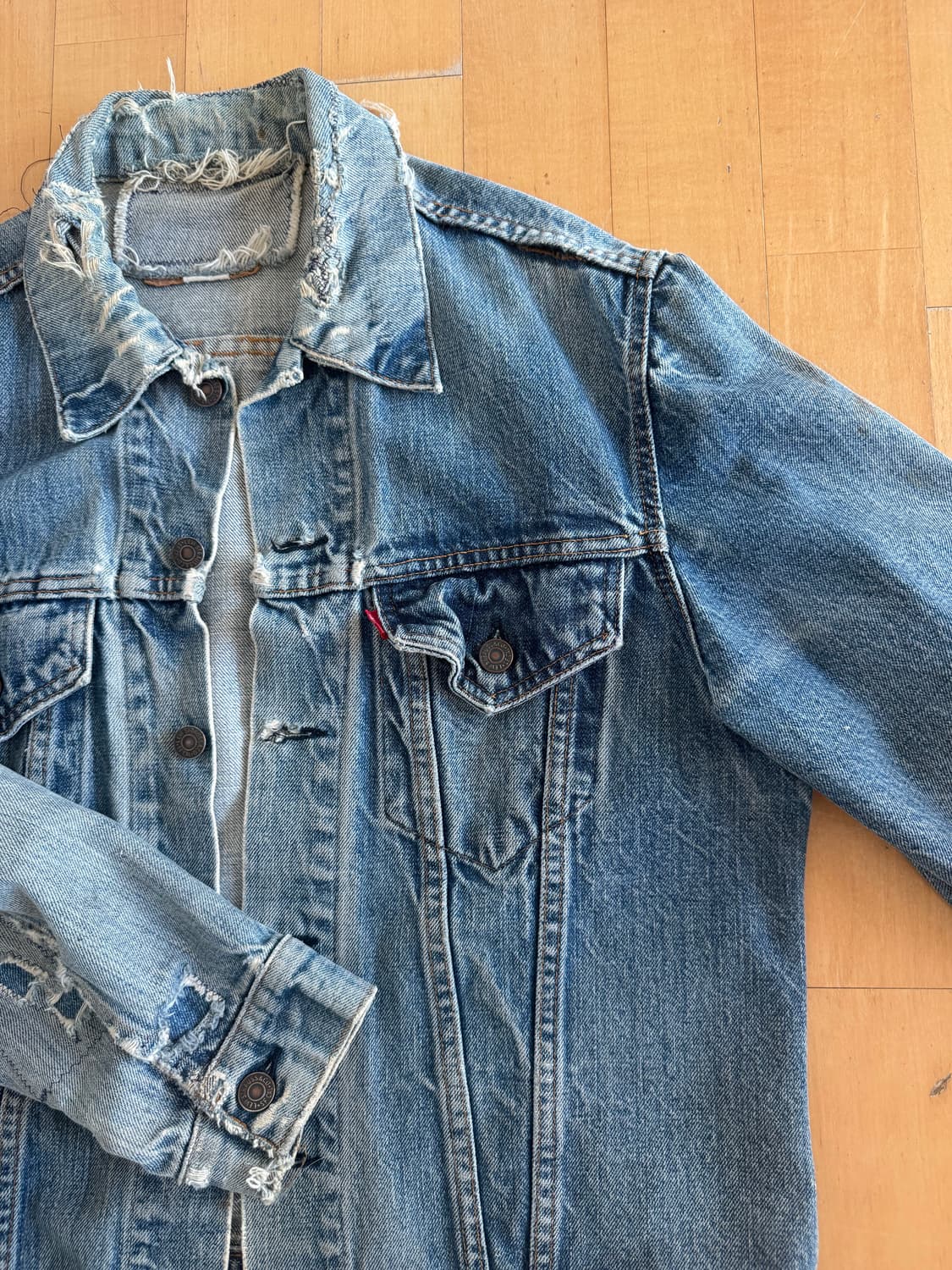 리바이스 워싱 빈티지 데님 자켓 상품이미지2
