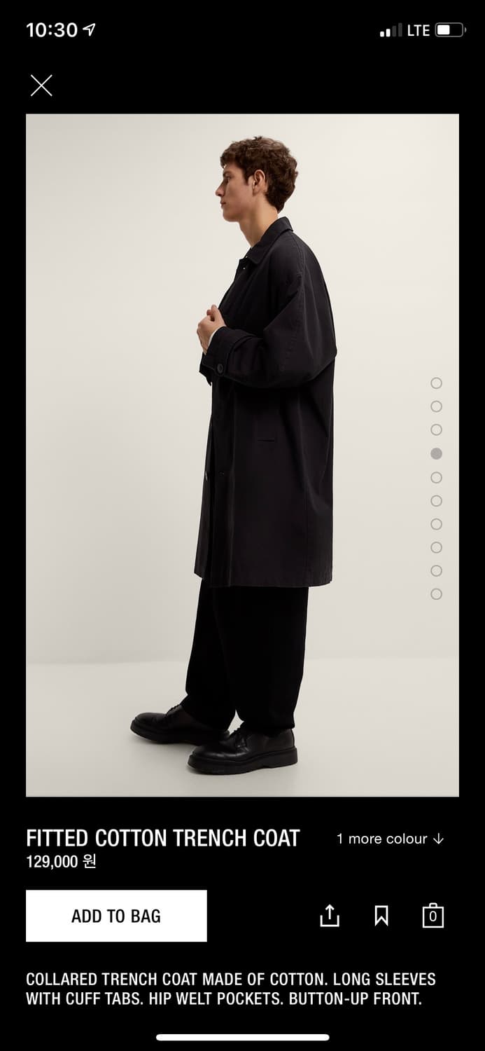 자라 트렌치코트 블랙  상품이미지8