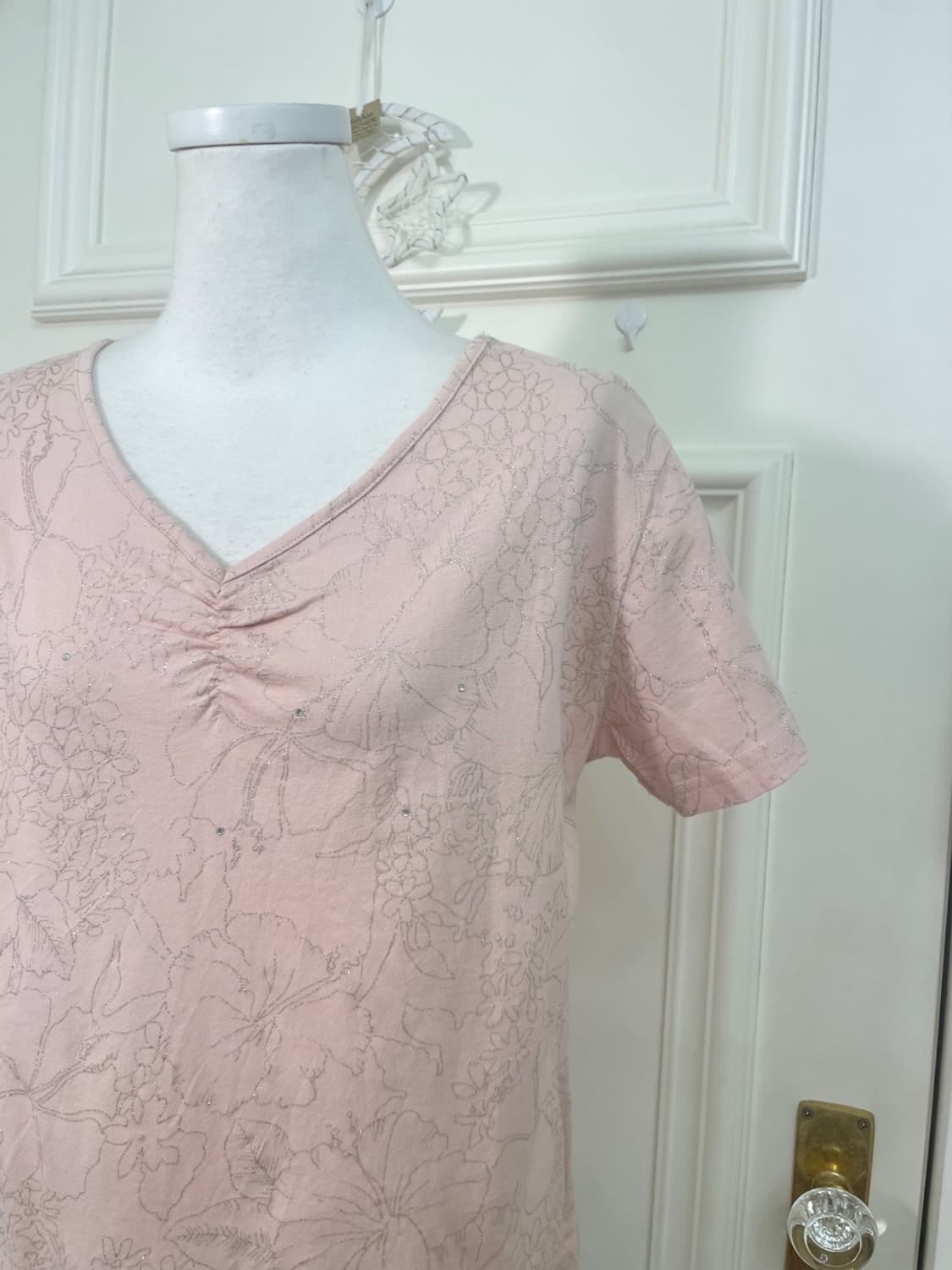 pink glitter line flower cubic half top 상품이미지7