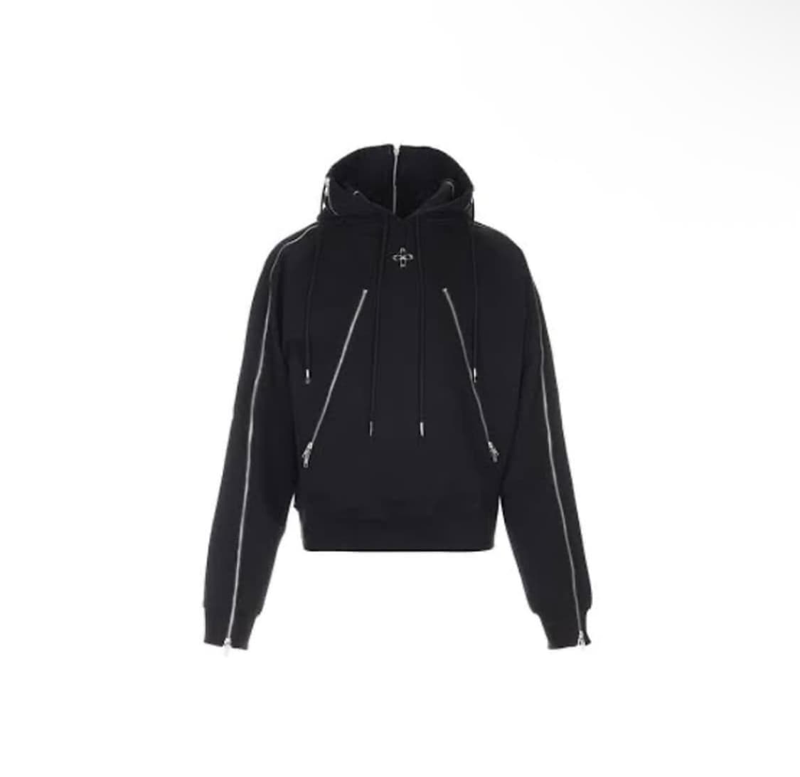 써저리 4 디렉션 지퍼 후디 블랙 상품이미지2