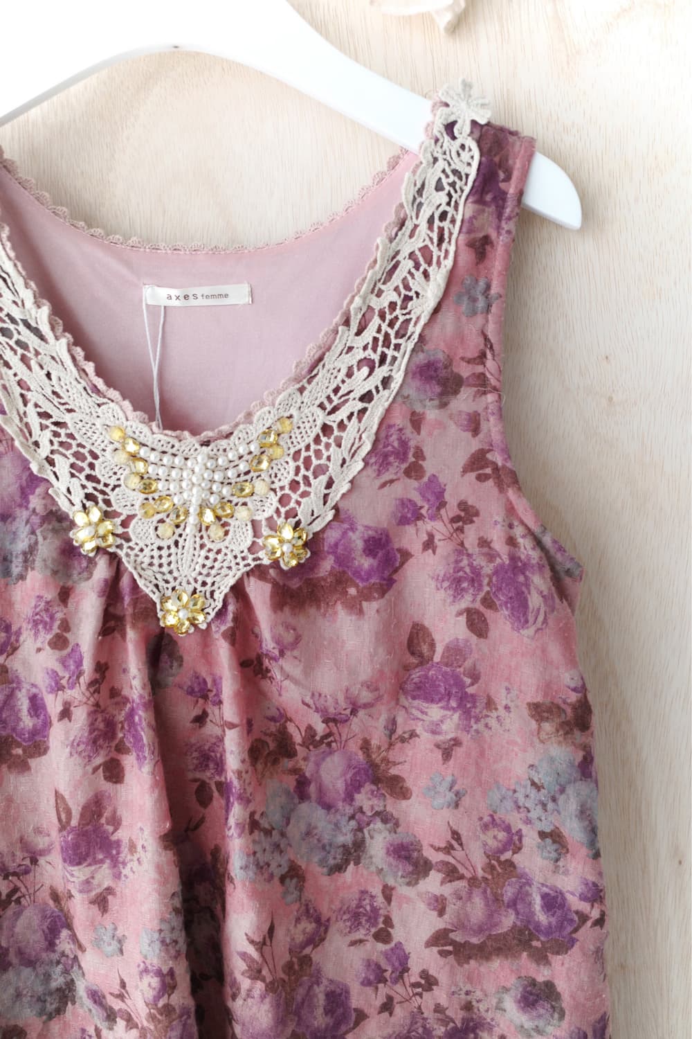 axes femme) flower lace sleeveless 상품이미지2