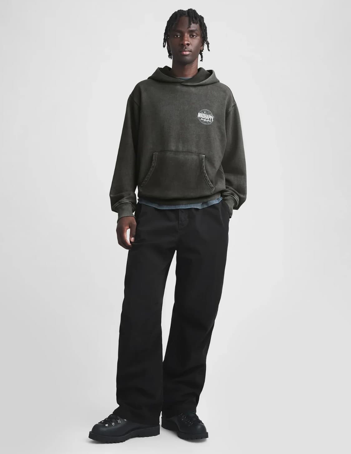 GAP X MADHAPPY 한정판 오버핏 사틴 카고팬츠 블랙 M 상품이미지1