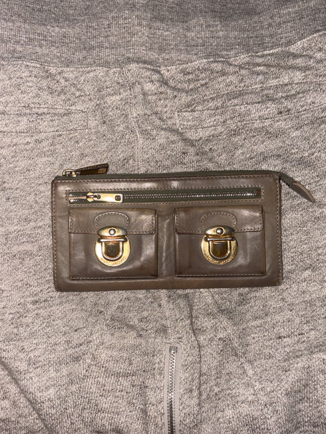 00s 마크제이콥스 y2k 클러치 투포켓 가죽 장지갑 상품이미지1