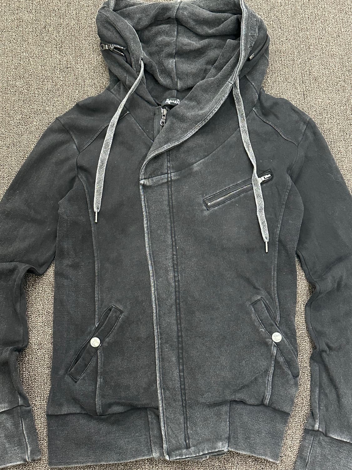 M)재패니즈 빈티지 그레이 하이 집업 후디 상품이미지2