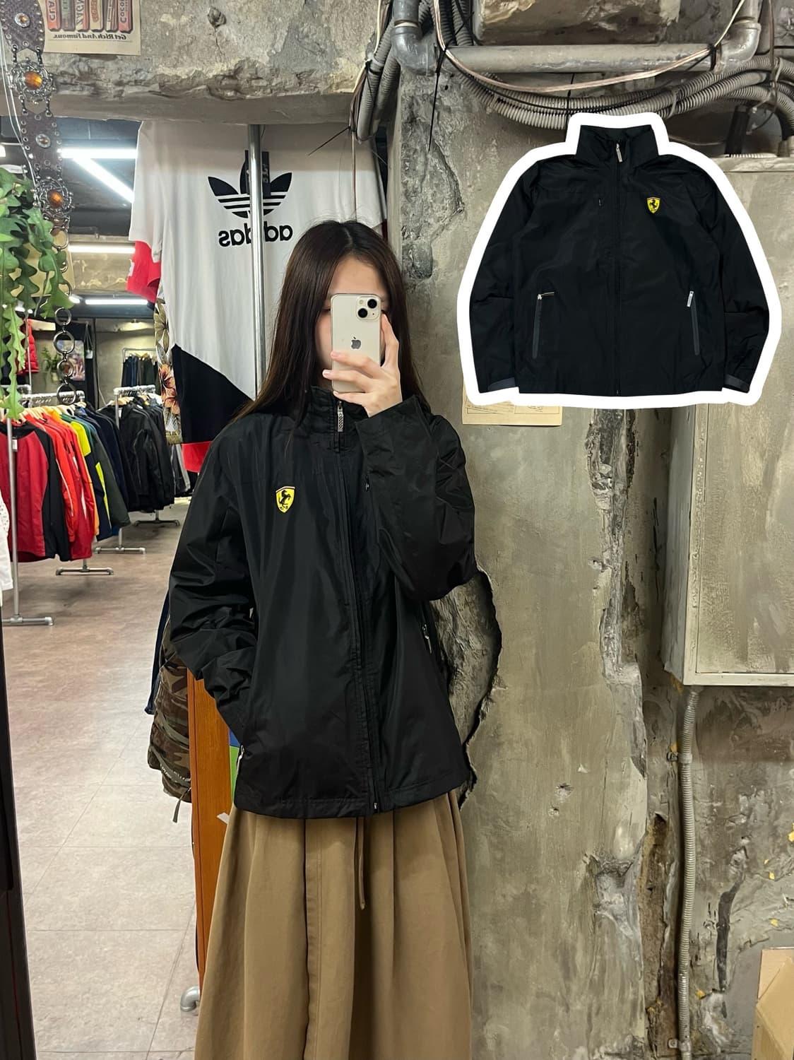 페라리 바람막이 블랙 S #csz1601 상품이미지1