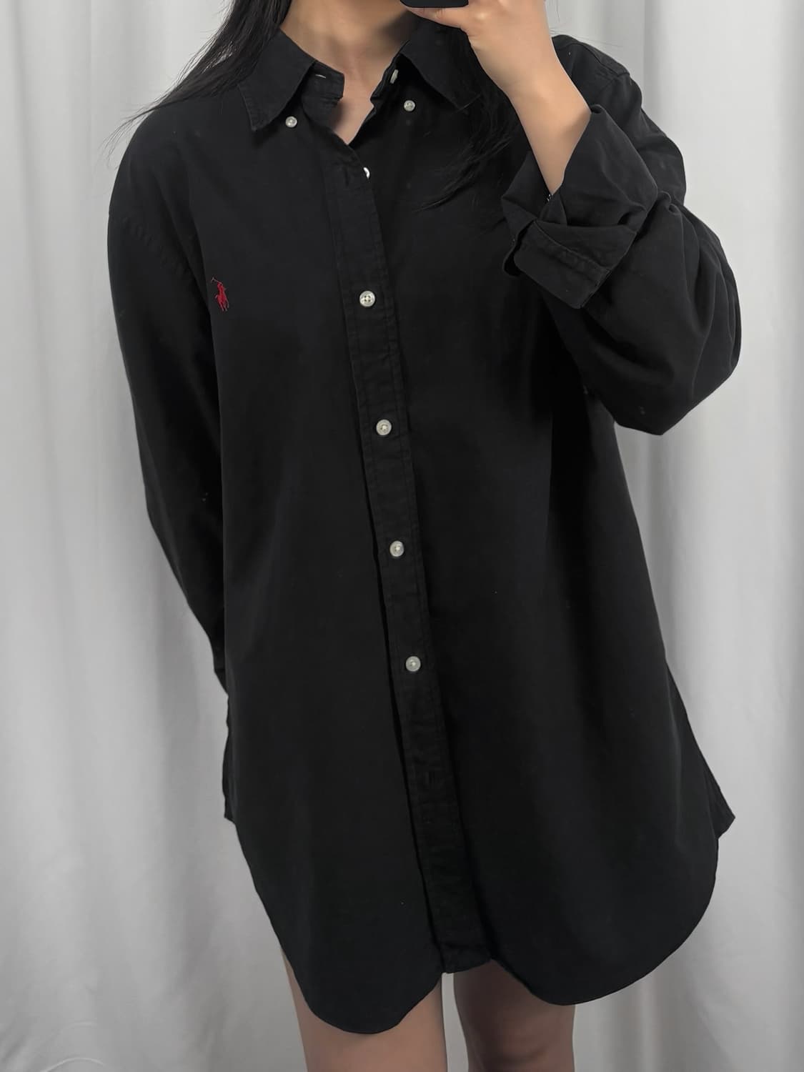 폴로 블랙 클래식 핏 셔츠 상품이미지2