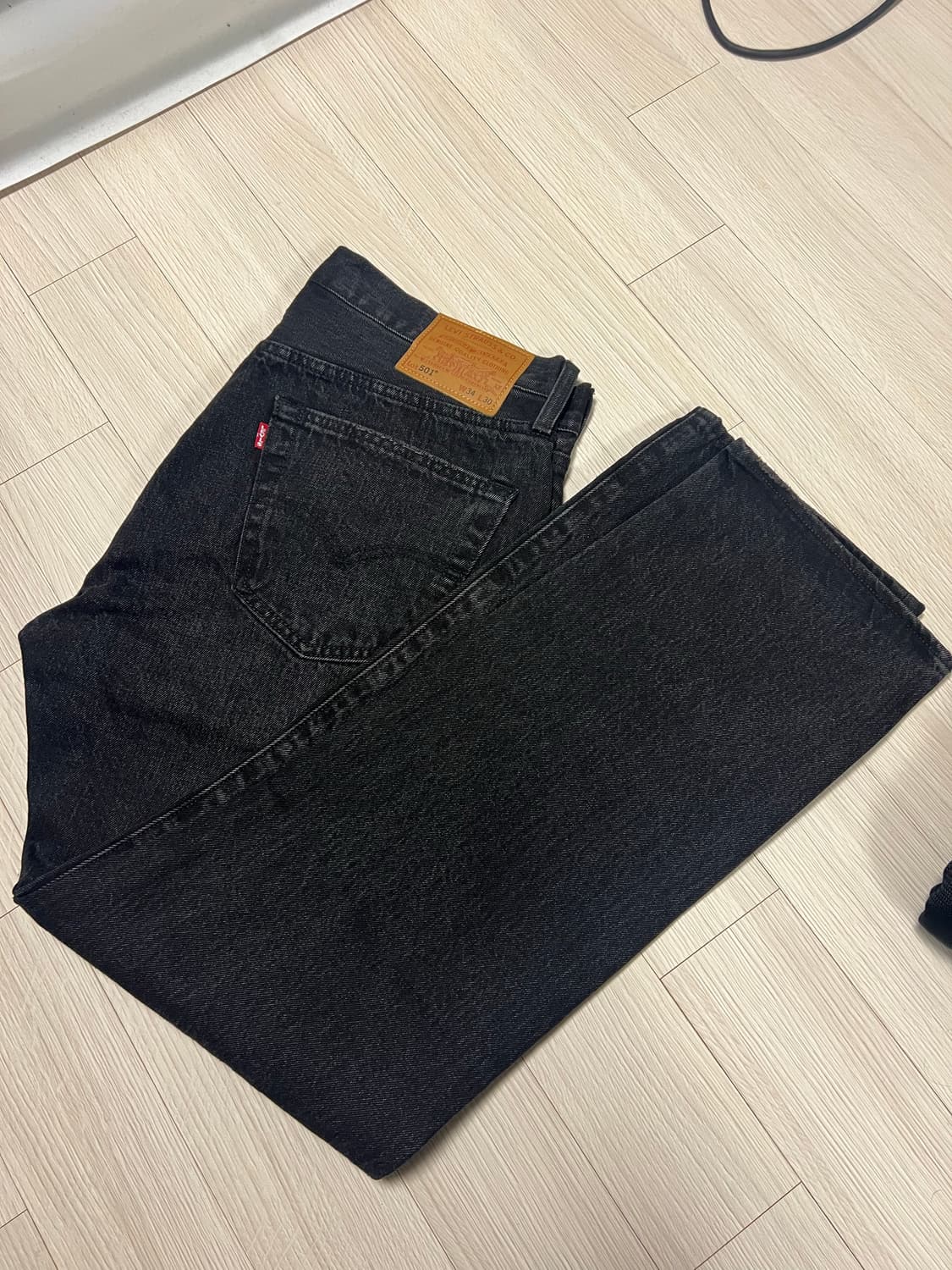 (새상품) 리바이스 에디피스 30주년 501 흑청 셀비지 34x30 상품이미지1