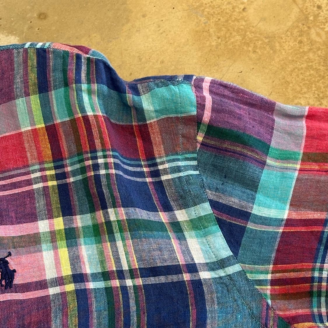 8 새상품 폴로랄프로렌 체크 린넨 원피스 상품이미지9