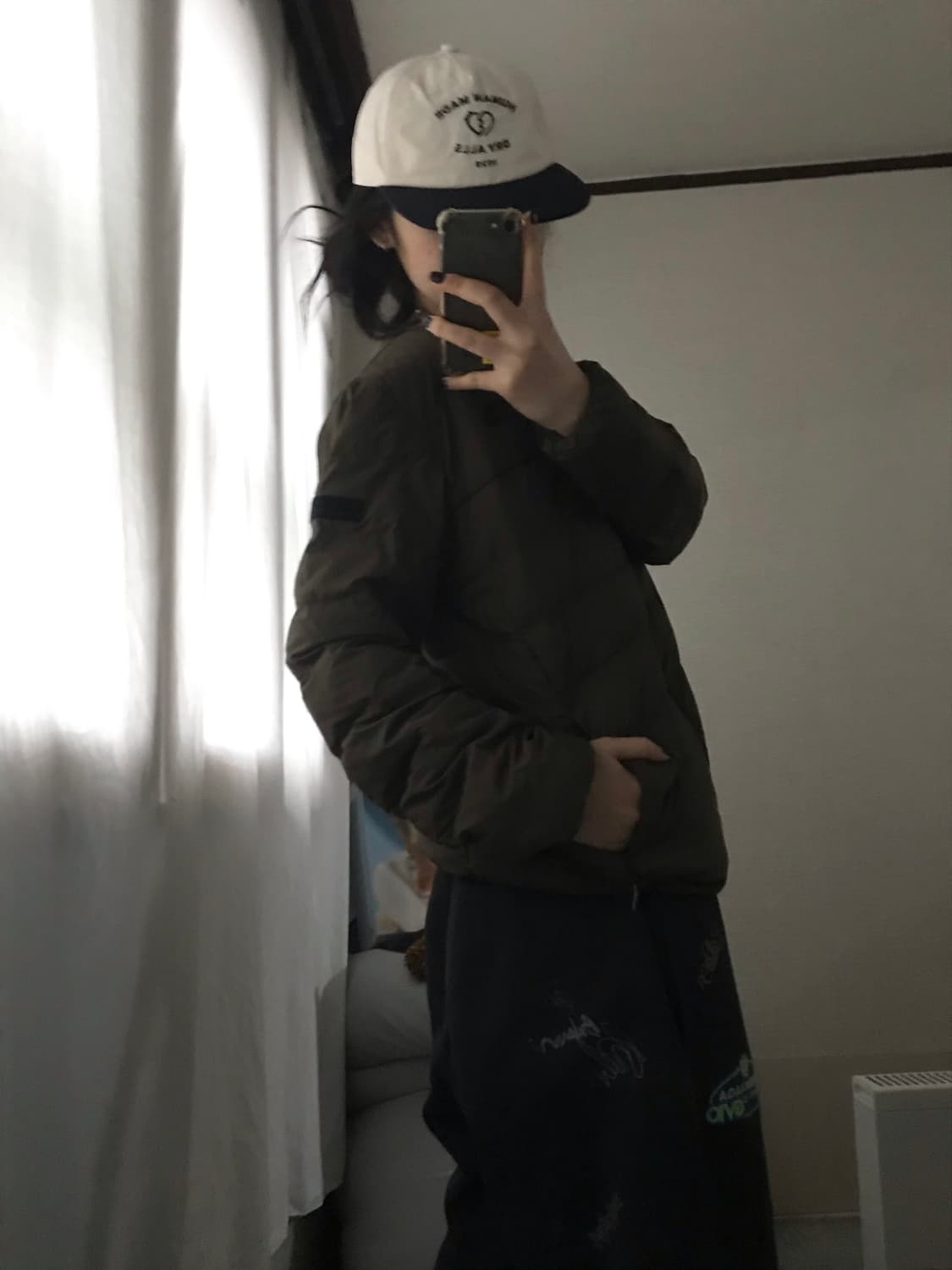 노페 카키 경량패딩 상품이미지2