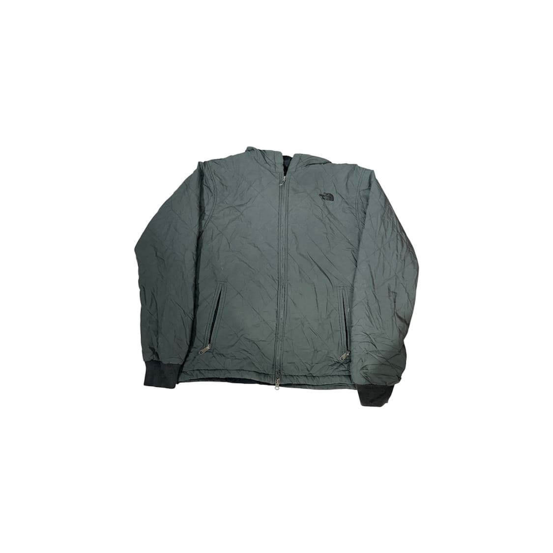 노스페이스 차콜 후드 패딩 자켓 L 상품이미지5