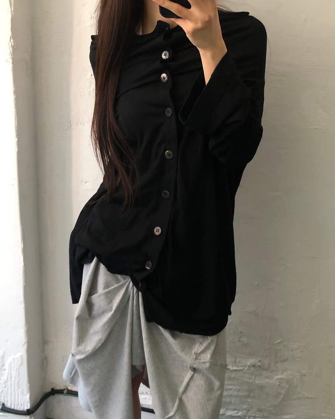 Junya Watanabe 준야와타나베 카라 버튼 롱 가디건 상품이미지3