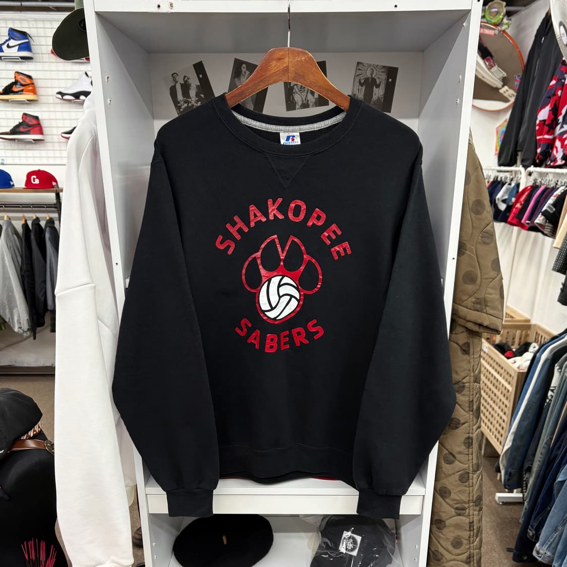 (L) 러셀 프린팅 라운드 맨투맨 상품이미지1