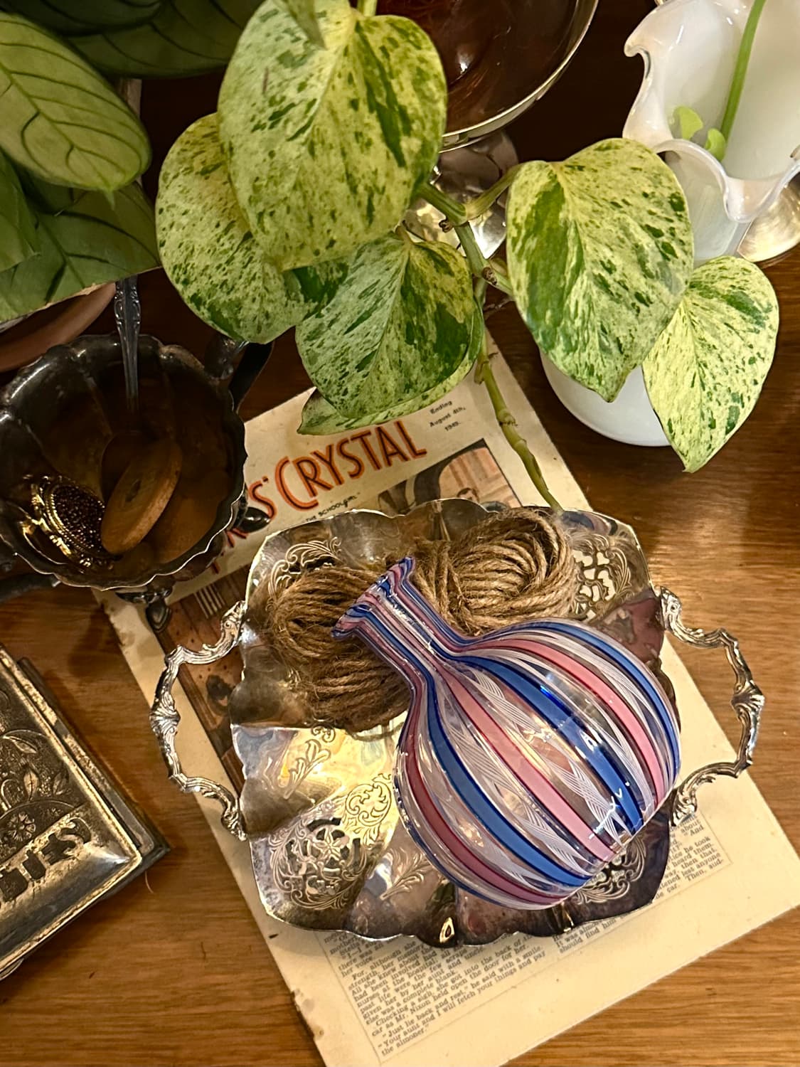 빈티지 무라노 아트글라스 미니 화병 상품이미지2