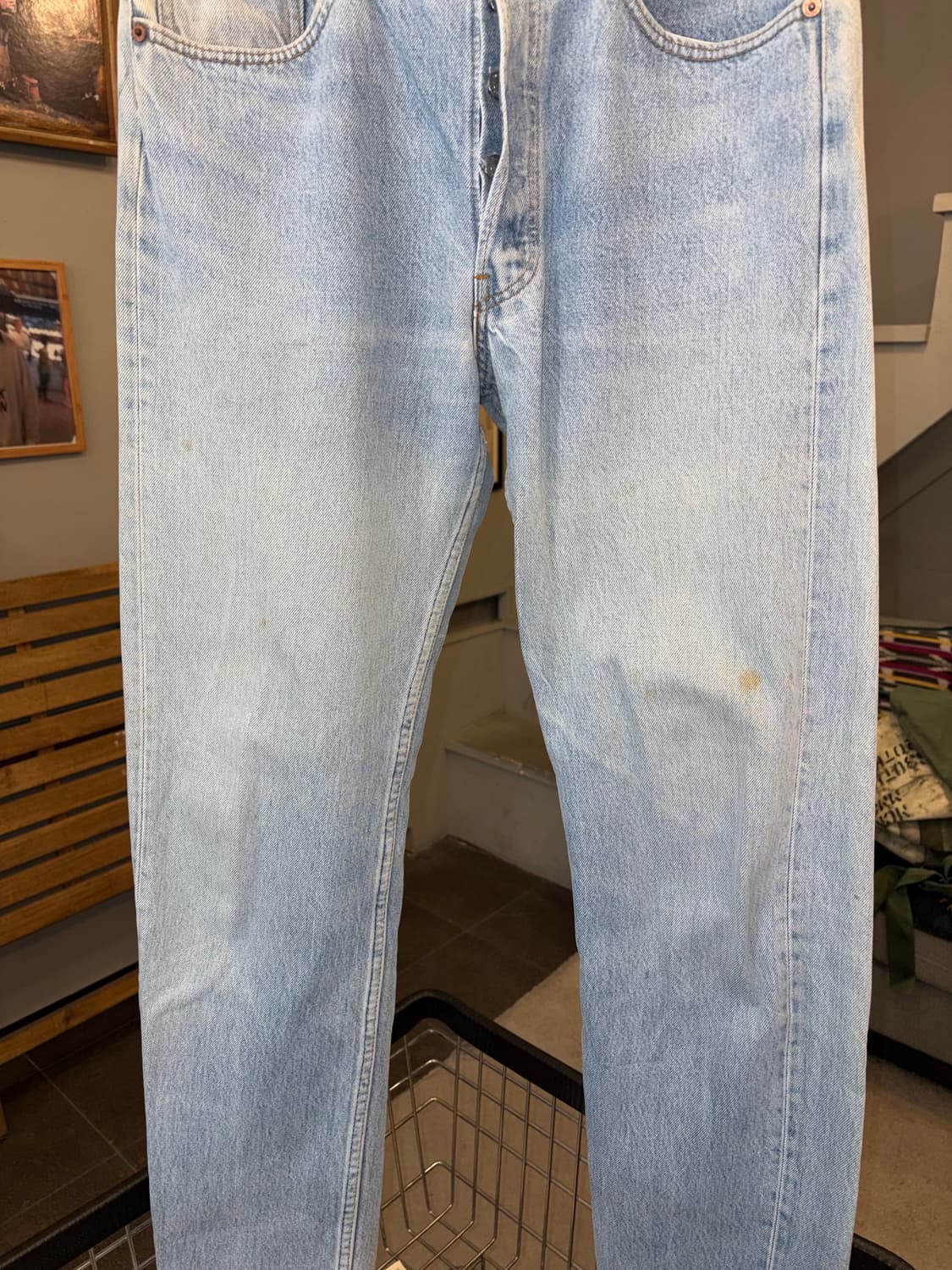 90’s Levi’s 501 USA denim hard washed 상품이미지7