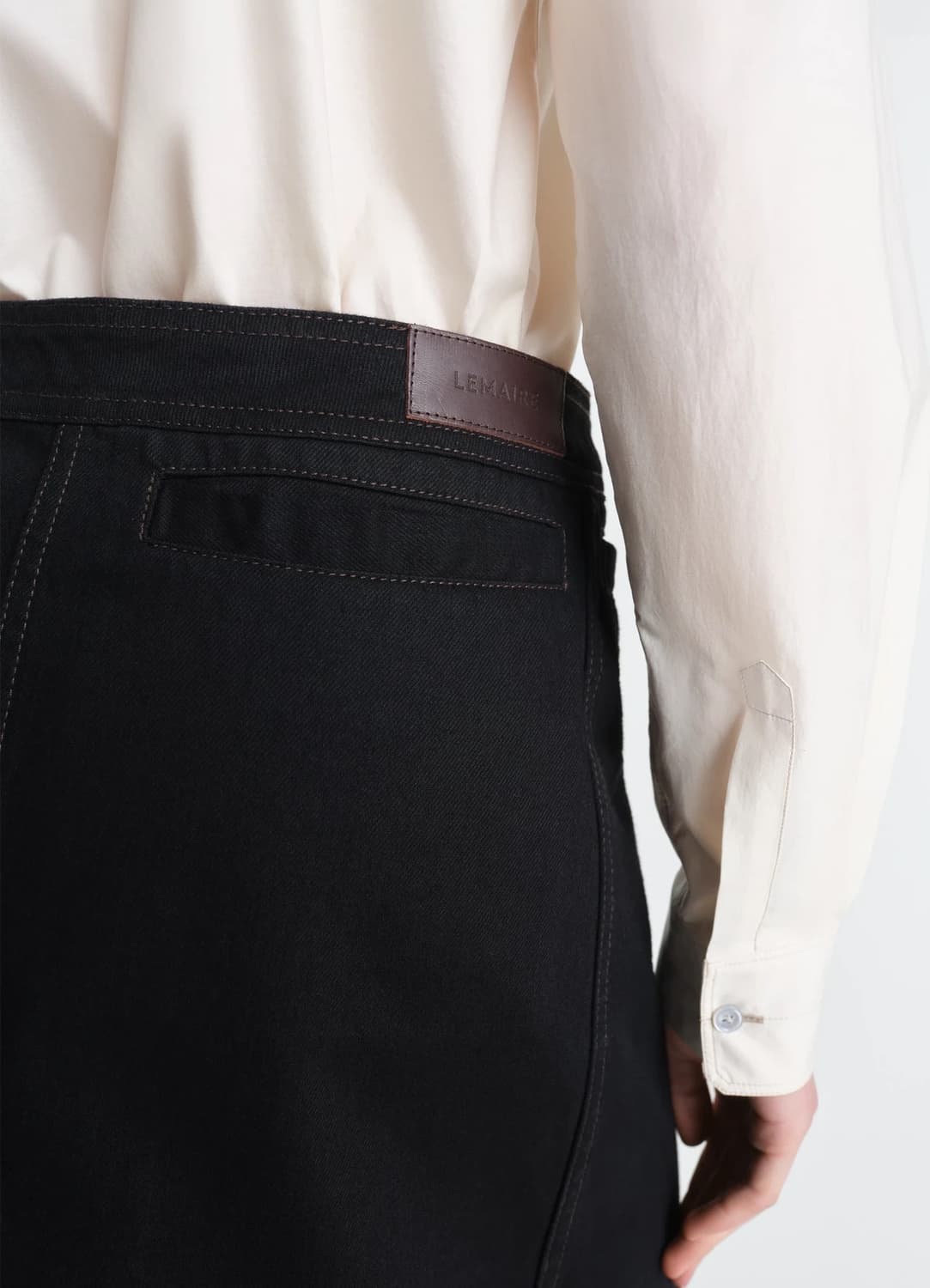[38]르메르 26ss ASYMMETRIC 데님 스커트/블랙 상품이미지5