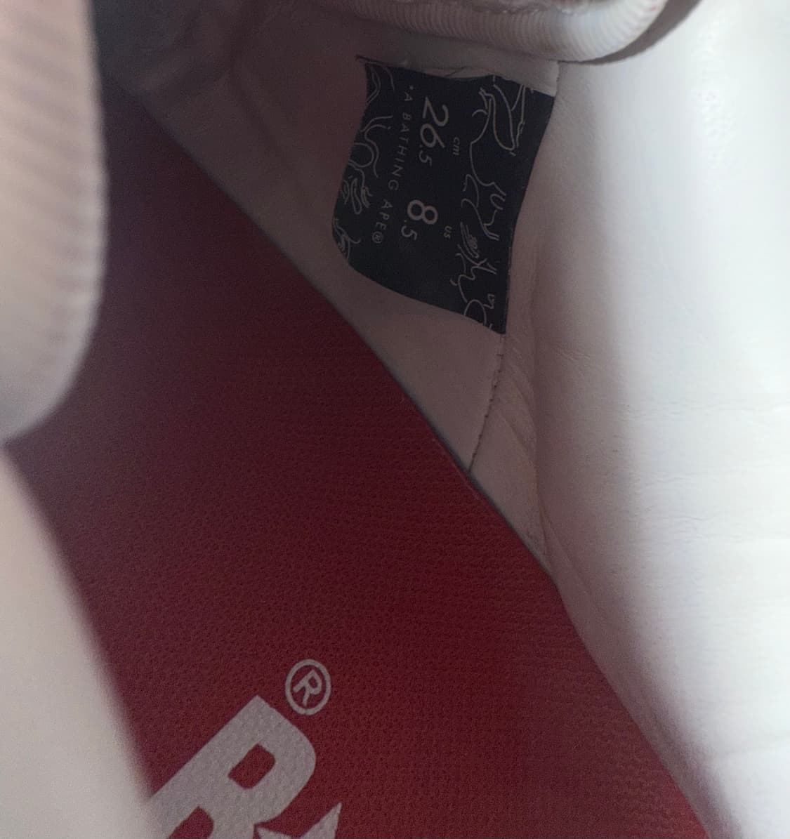 OG 베이프 스타 스니커즈 레드 265mm 상품이미지7