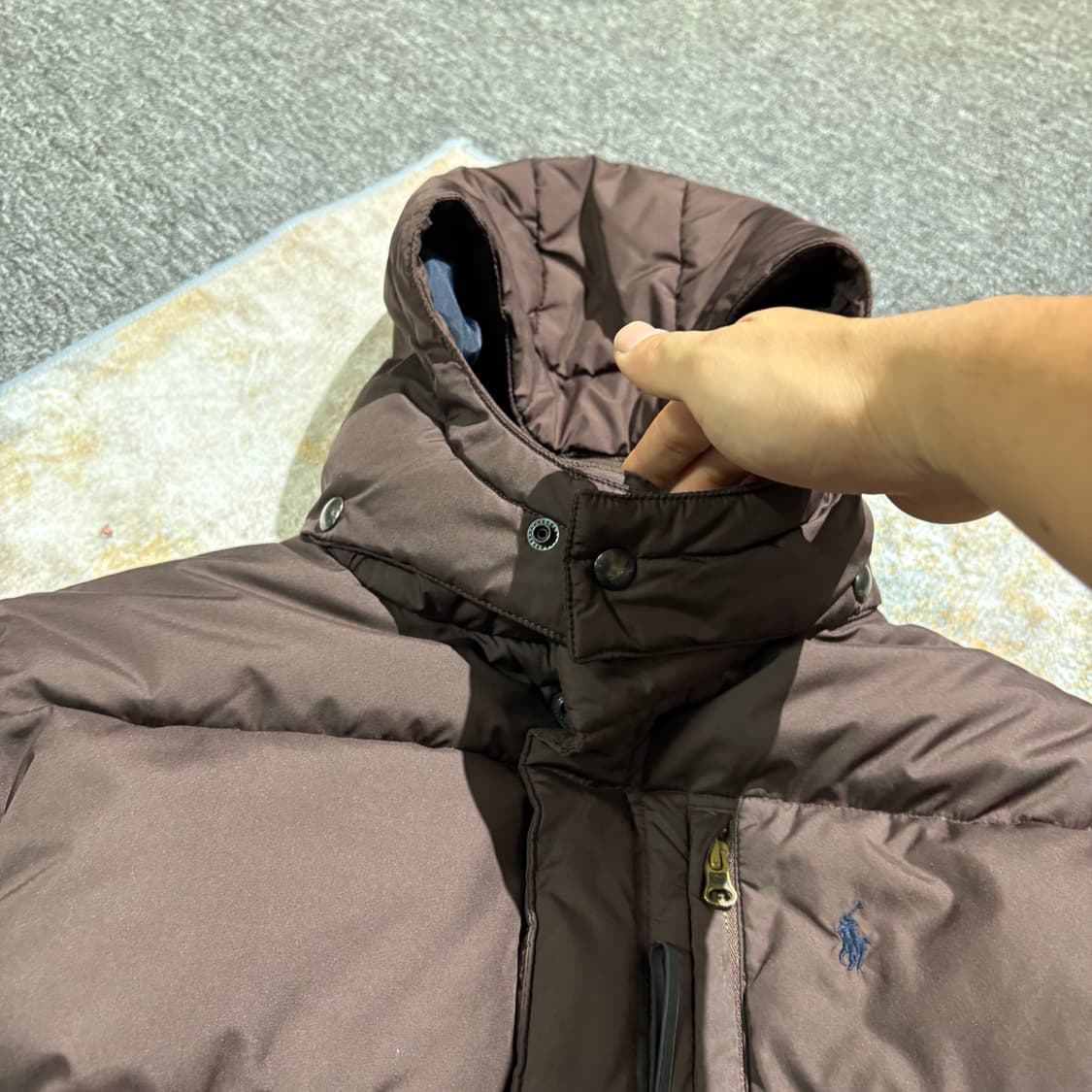 폴로 빈티지 브라운 후드패딩자켓 상품이미지4