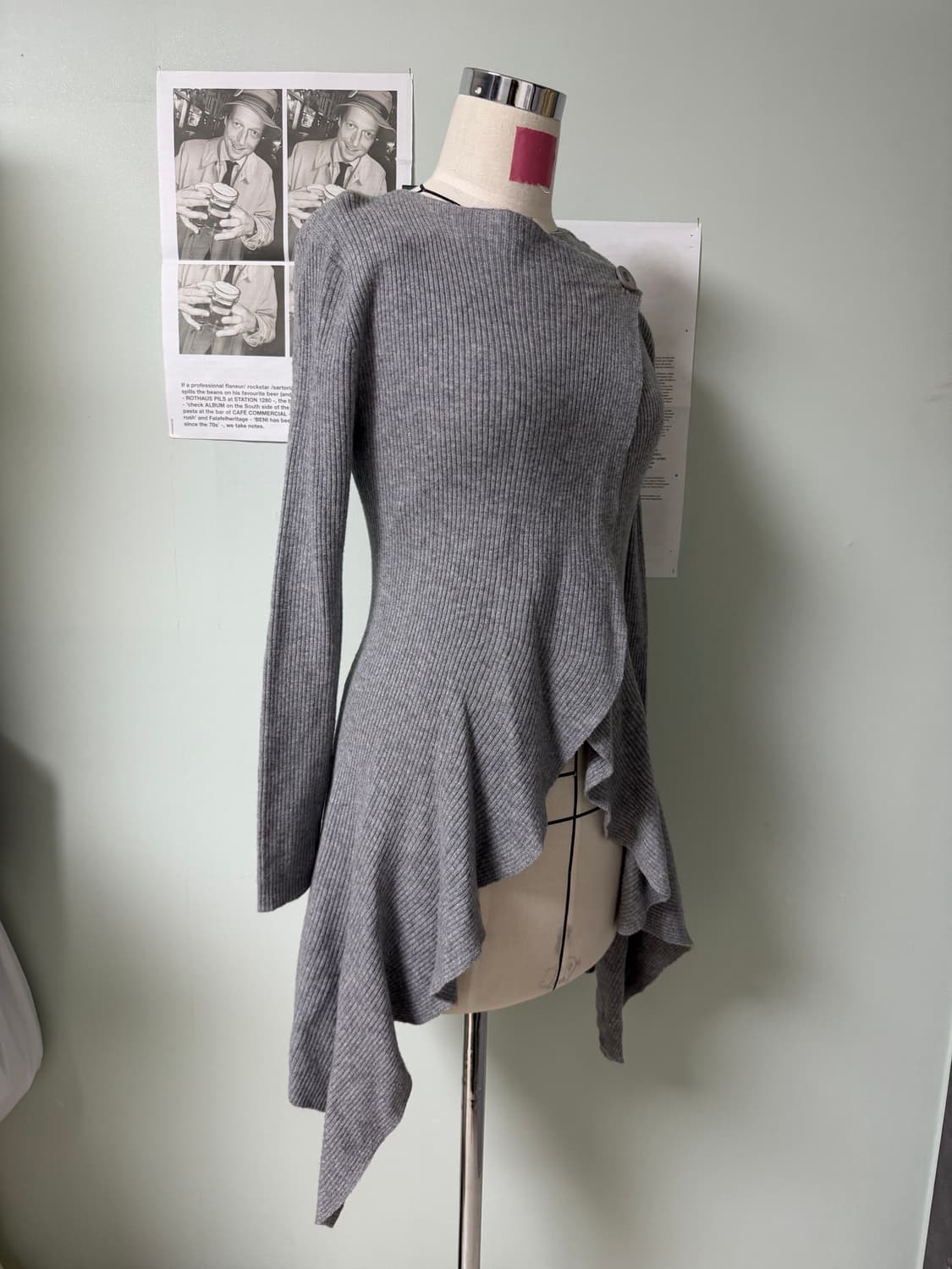 언발란스 니트 가디건 상품이미지3