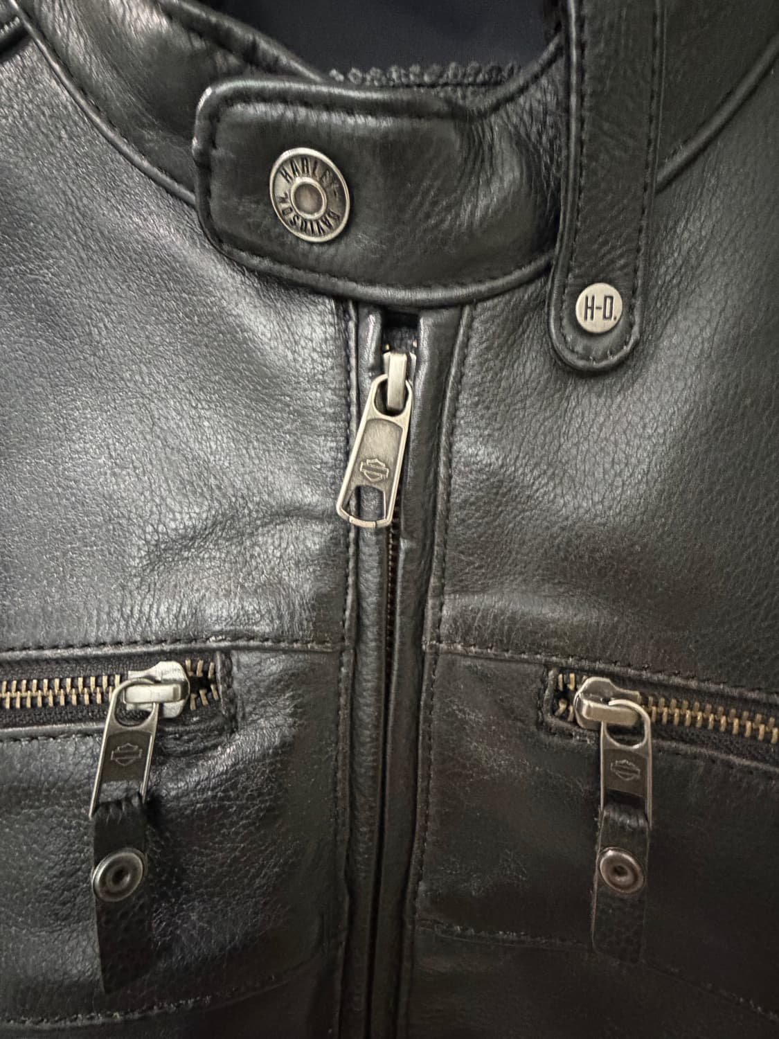 할리데이비슨 블랙 가죽 라이더 자켓 L 사이즈 상품이미지4