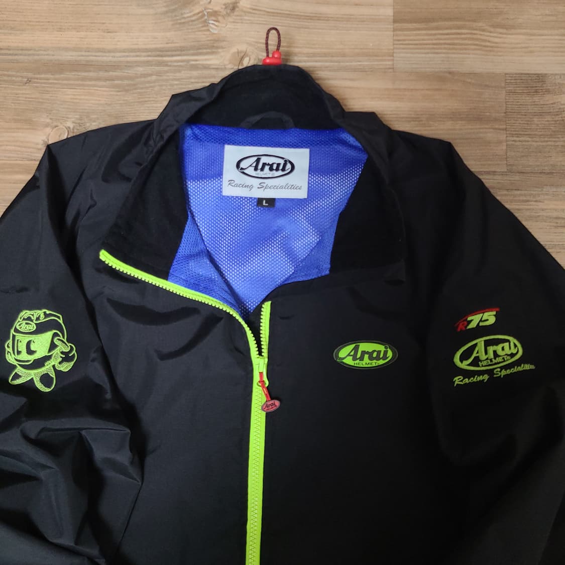 (L) 구형 아라이 Arai 바람막이 라이더 자켓 점퍼 블랙네온 상품이미지5