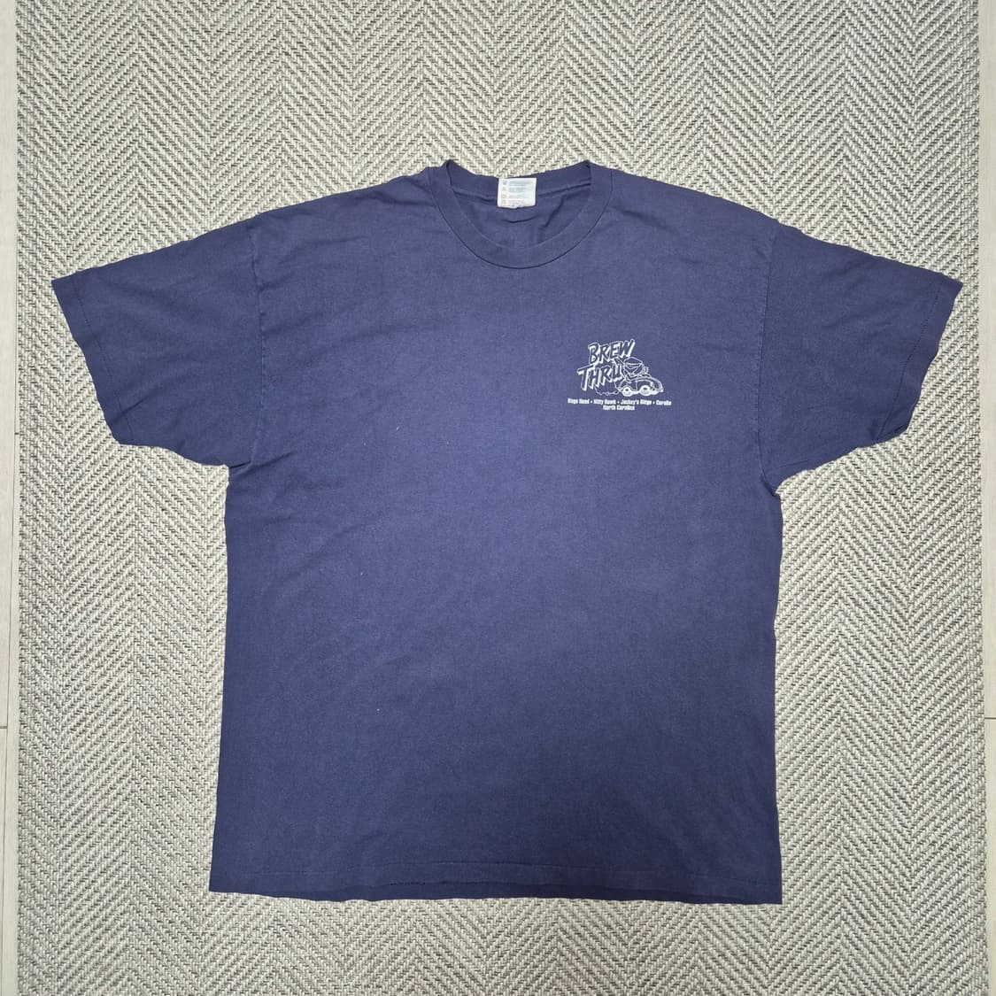 90s "BREW THRU" 싱글스티치 프린팅 티셔츠 (XL) 상품이미지1