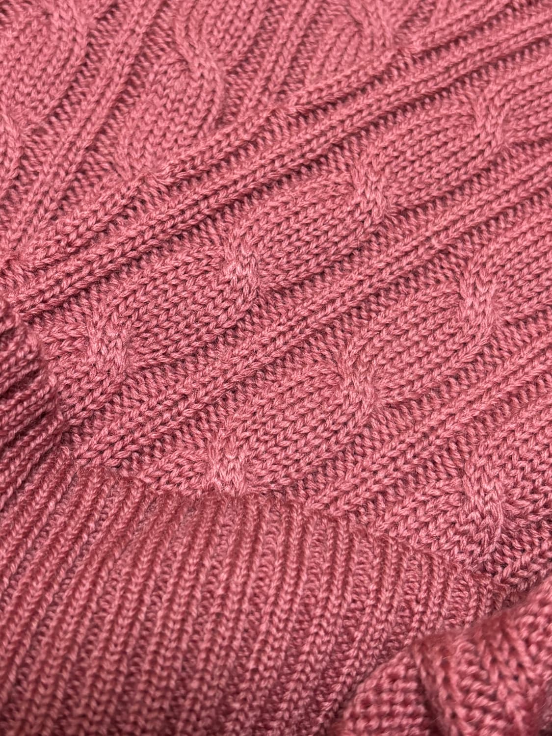 핑크 케이블 니트 상품이미지1