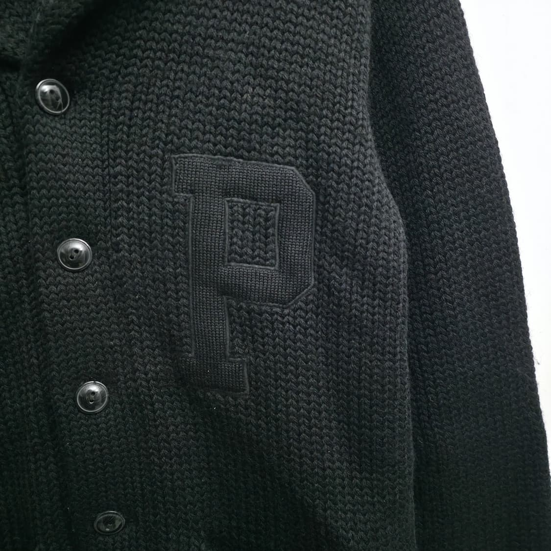 [L] 폴로 헤비 울 숄카라 니트 가디건 상품이미지4