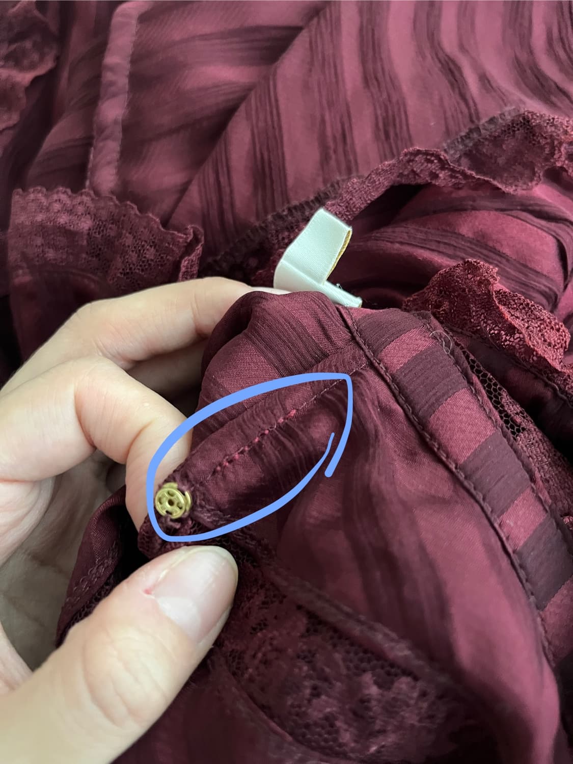  1) 짐머만 레이스 파넬 드레스 버건디 상품이미지9