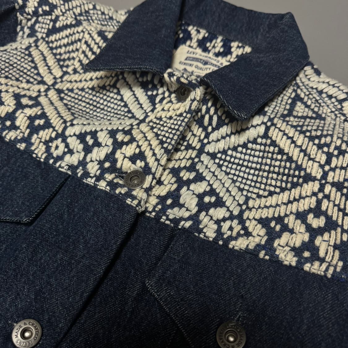 리바이스 인디고블루 Made&Crafted 프린지 데님 트러커 자켓 상품이미지4