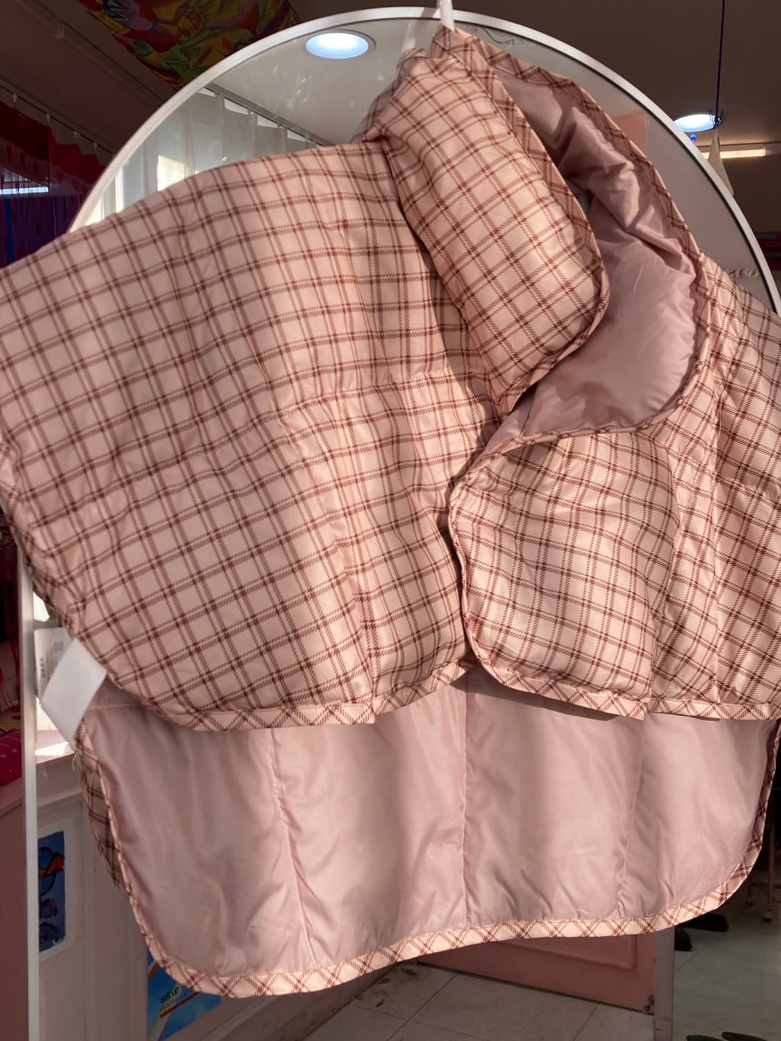 빈티지 체크 리버시블 패딩 조끼 상품이미지3