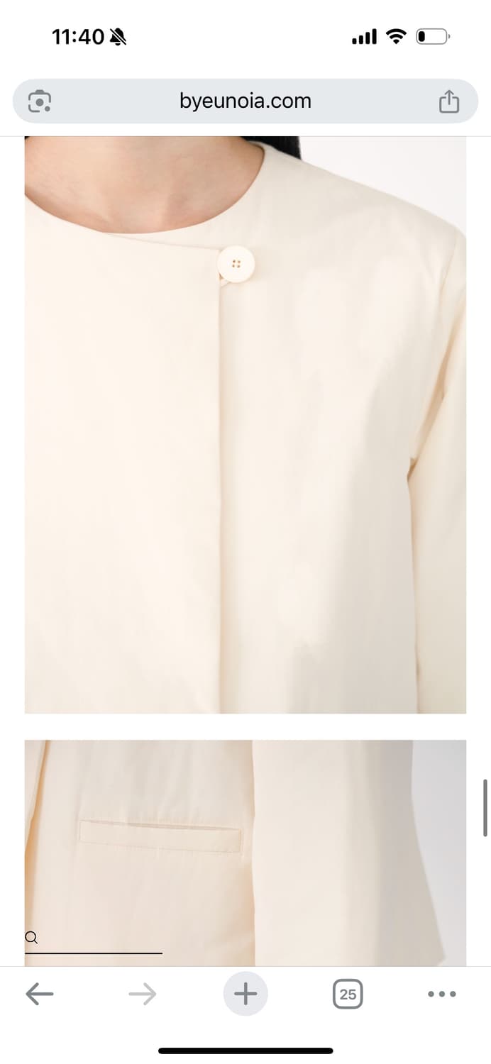 새) 유노이아 버튼 패딩 자켓 크림 상품이미지7