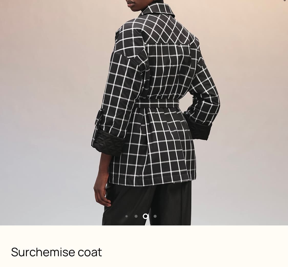 에르메스 체크 코트 자켓 상품이미지2