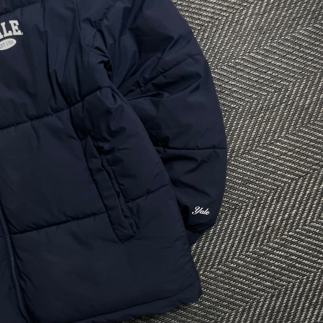 YALE 예일 로고 베이직 푸퍼 패딩y 4989 상품이미지3
