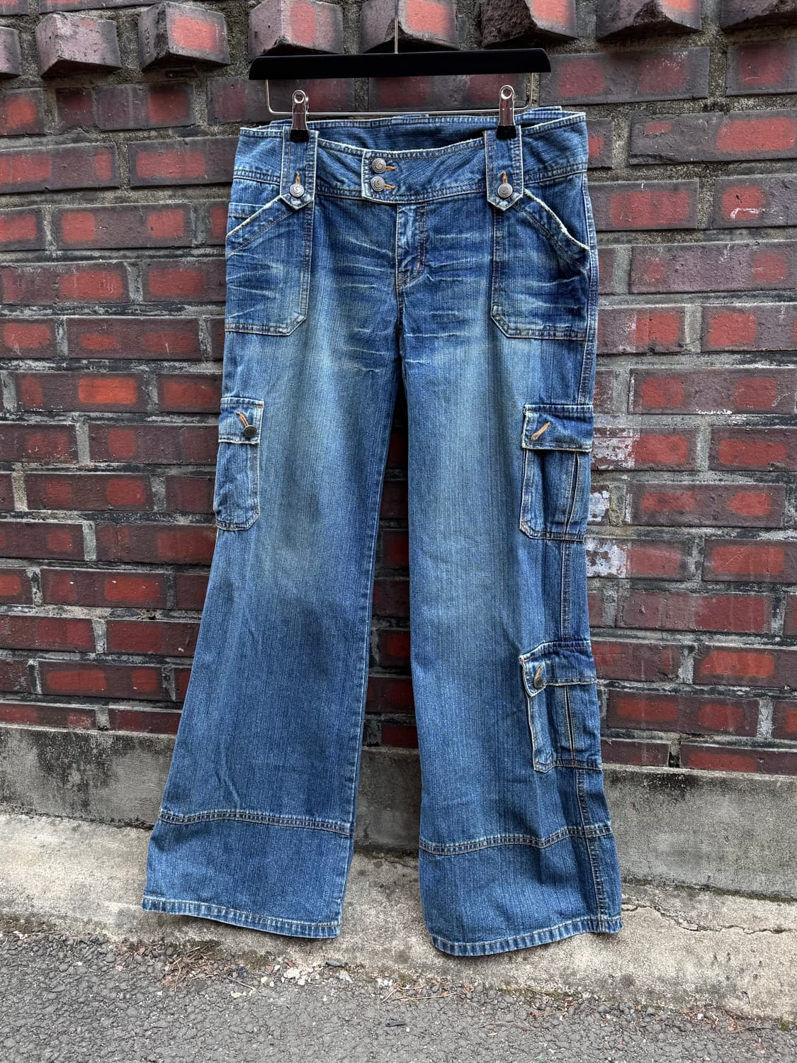 Blue Moon Blue 멀티포켓 데님 몽키팬츠 상품이미지2