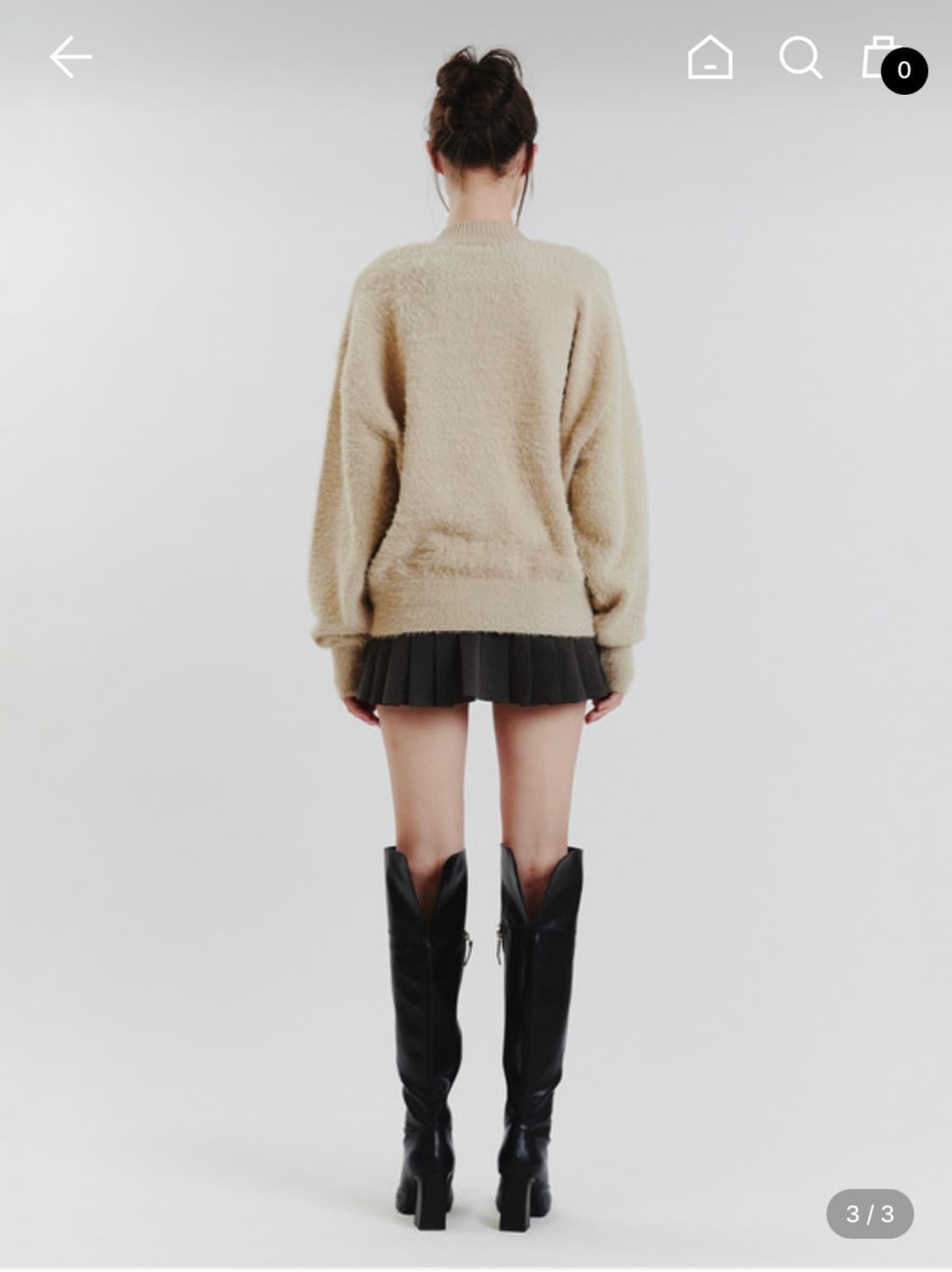 [페인오어플레져 EVA FUR CARDIGAN beige 상품이미지3