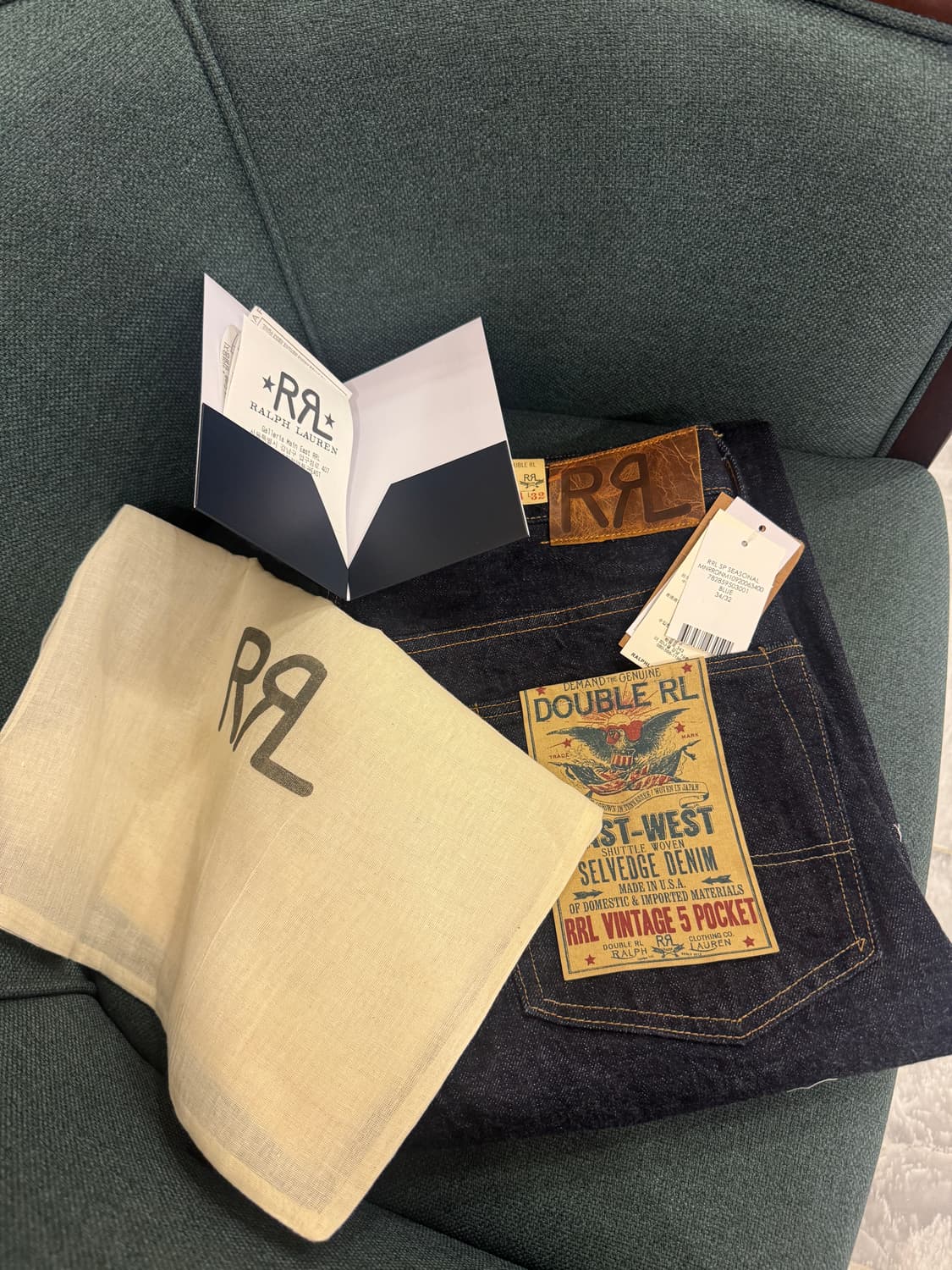 RRL 빈파포 34x32 새상품 상품이미지1
