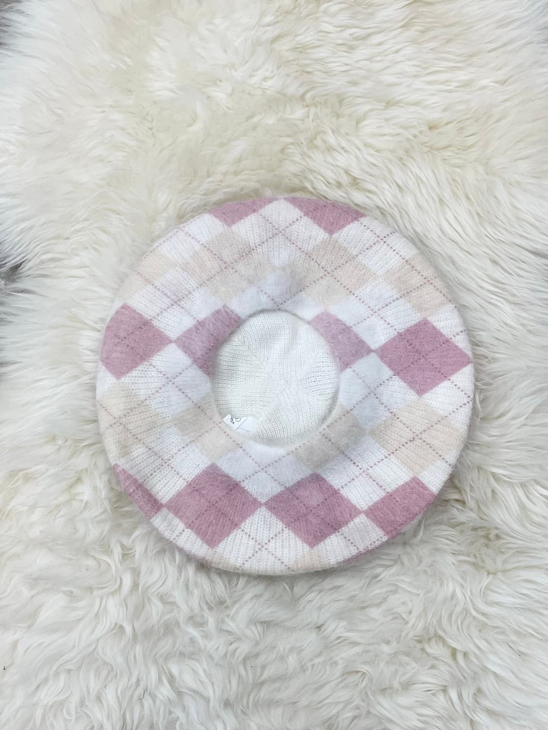 앙고라 러블리 아가일 베레모 상품이미지4