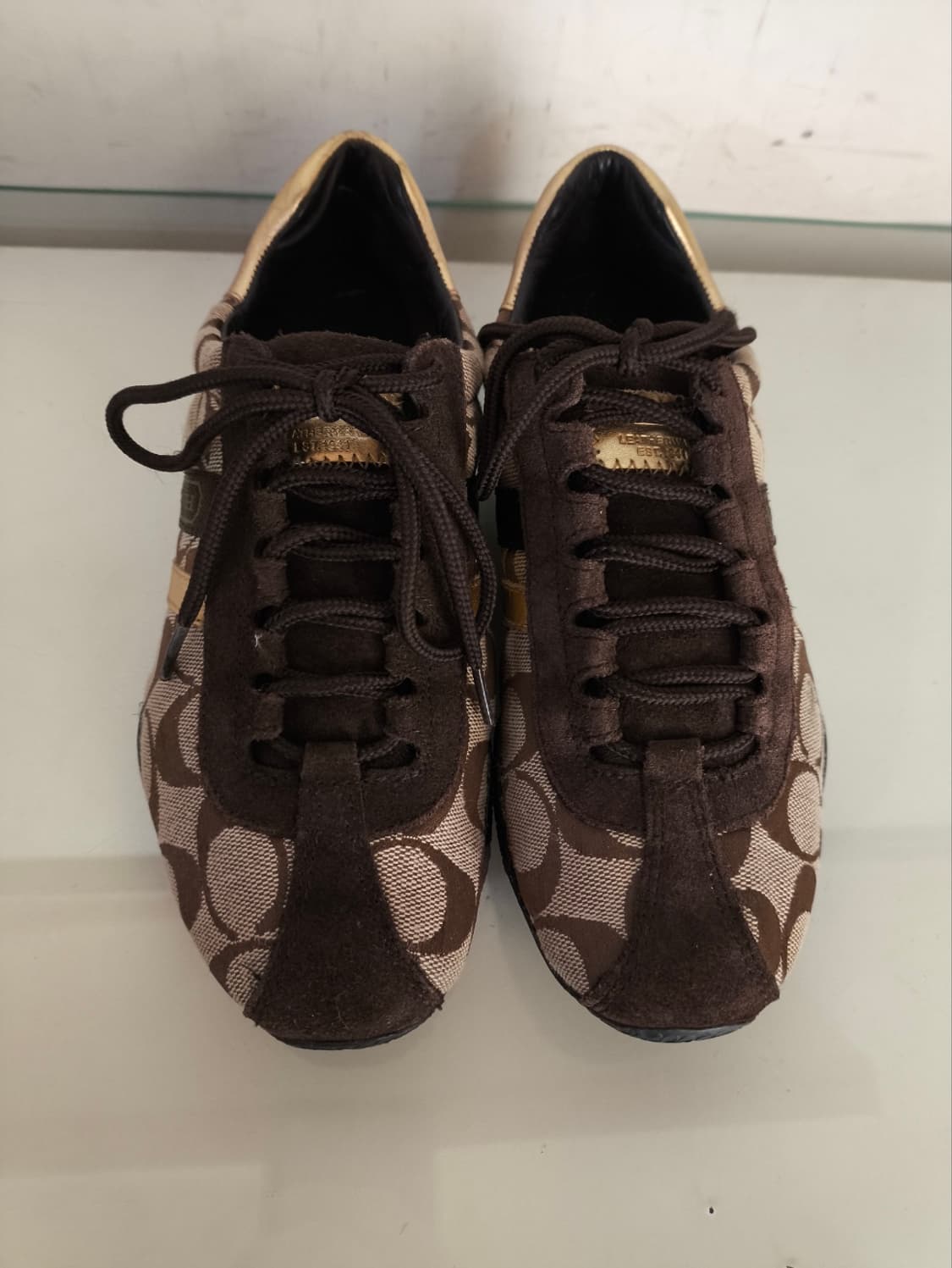 6 230mm 코치 시그니처 골든 스니커즈 상품이미지4