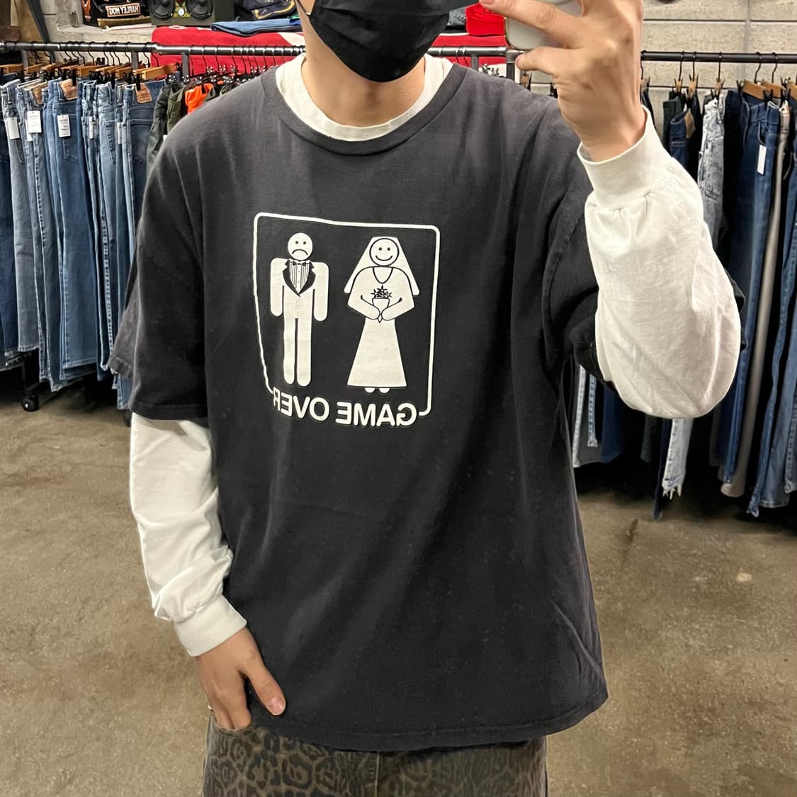 빈티지 GameOver 메세지 티셔츠 (110) 상품이미지4