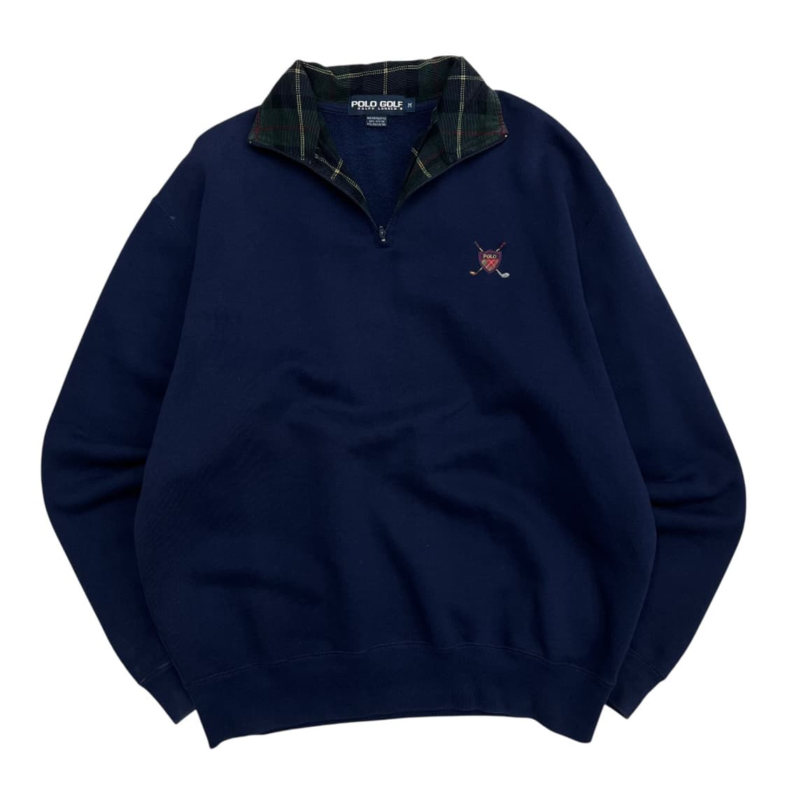 폴로 랄프로렌 골프로고 네이비 반집업 M 상품이미지2