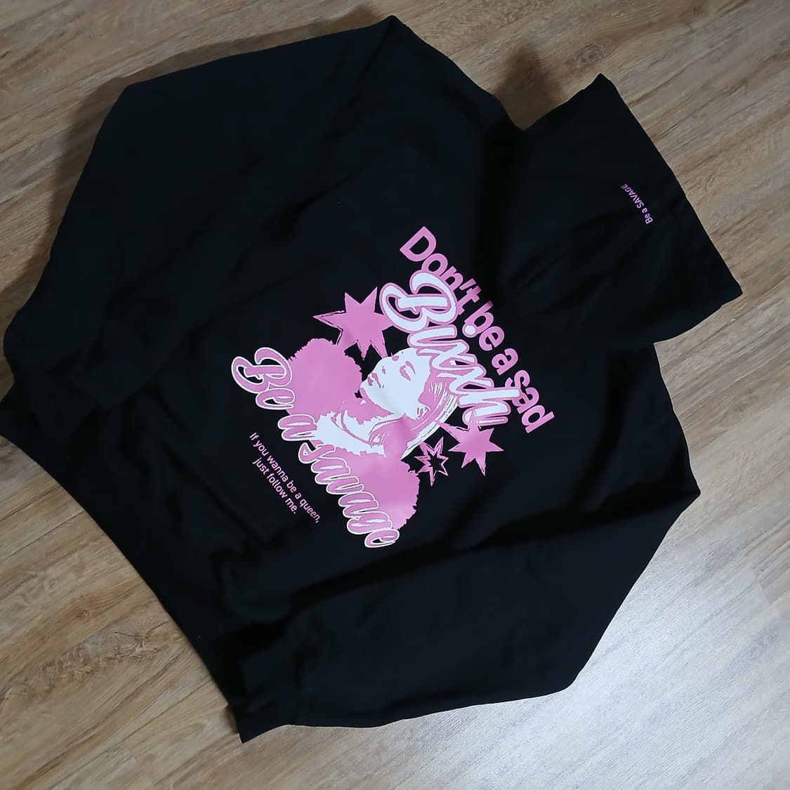 미사용급상태 디바마을 퀸가비 새비지 후디 후드티 쨍쨍한 원단 상품이미지4