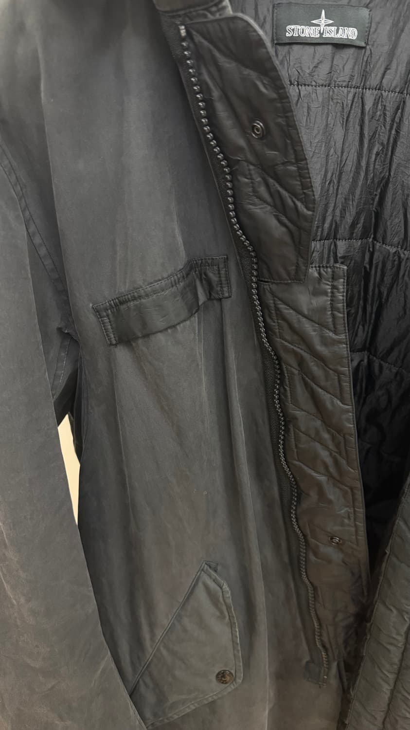 (M/100) 스톤아일랜드 쉐도우 피쉬테일 파카 블랙 TELA 50 상품이미지8