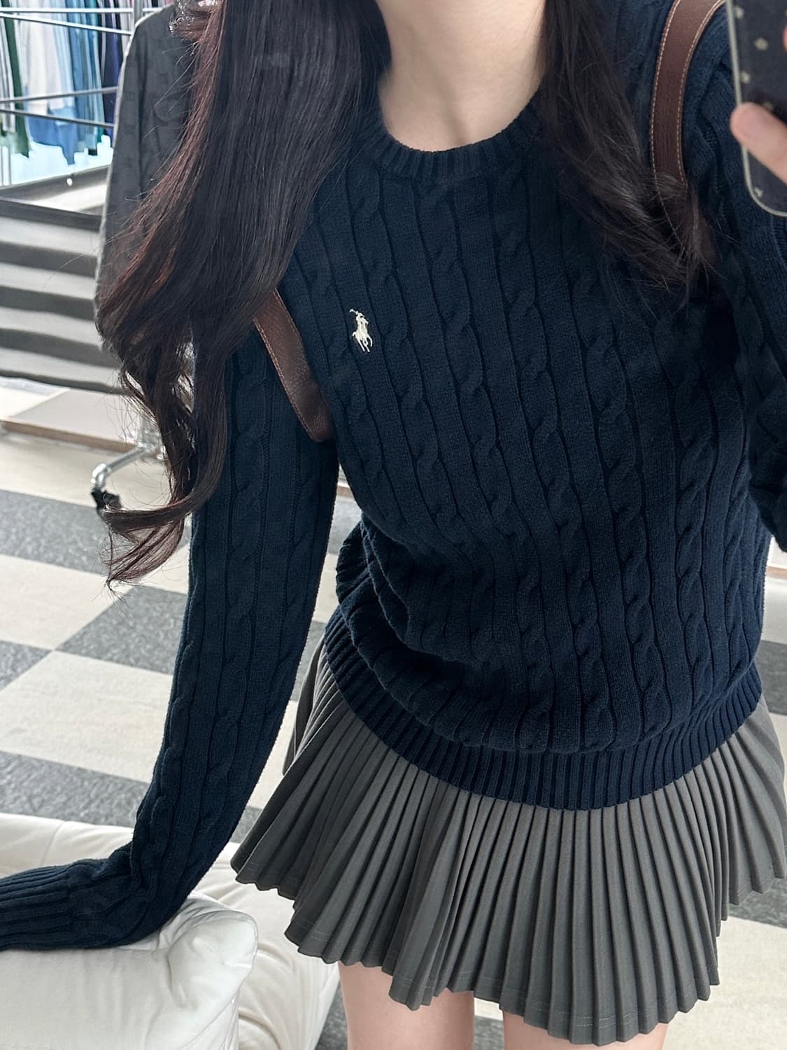 폴로 랄프로렌 네이비 케이블 니트  상품이미지1