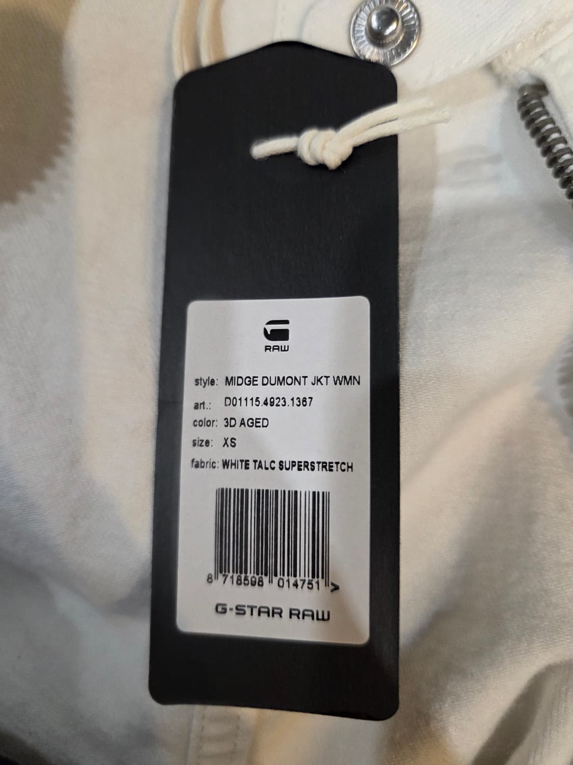 G-STAR RAW 화이트 데님 자켓(XS)스판 상품이미지8