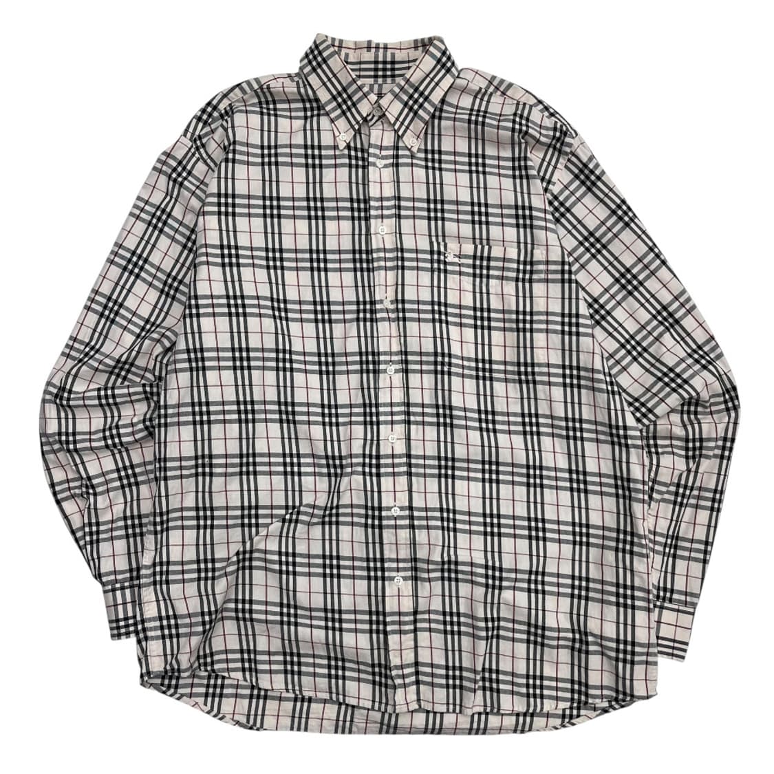 버버리 노바체크 연베이지 셔츠 XL 상품이미지2