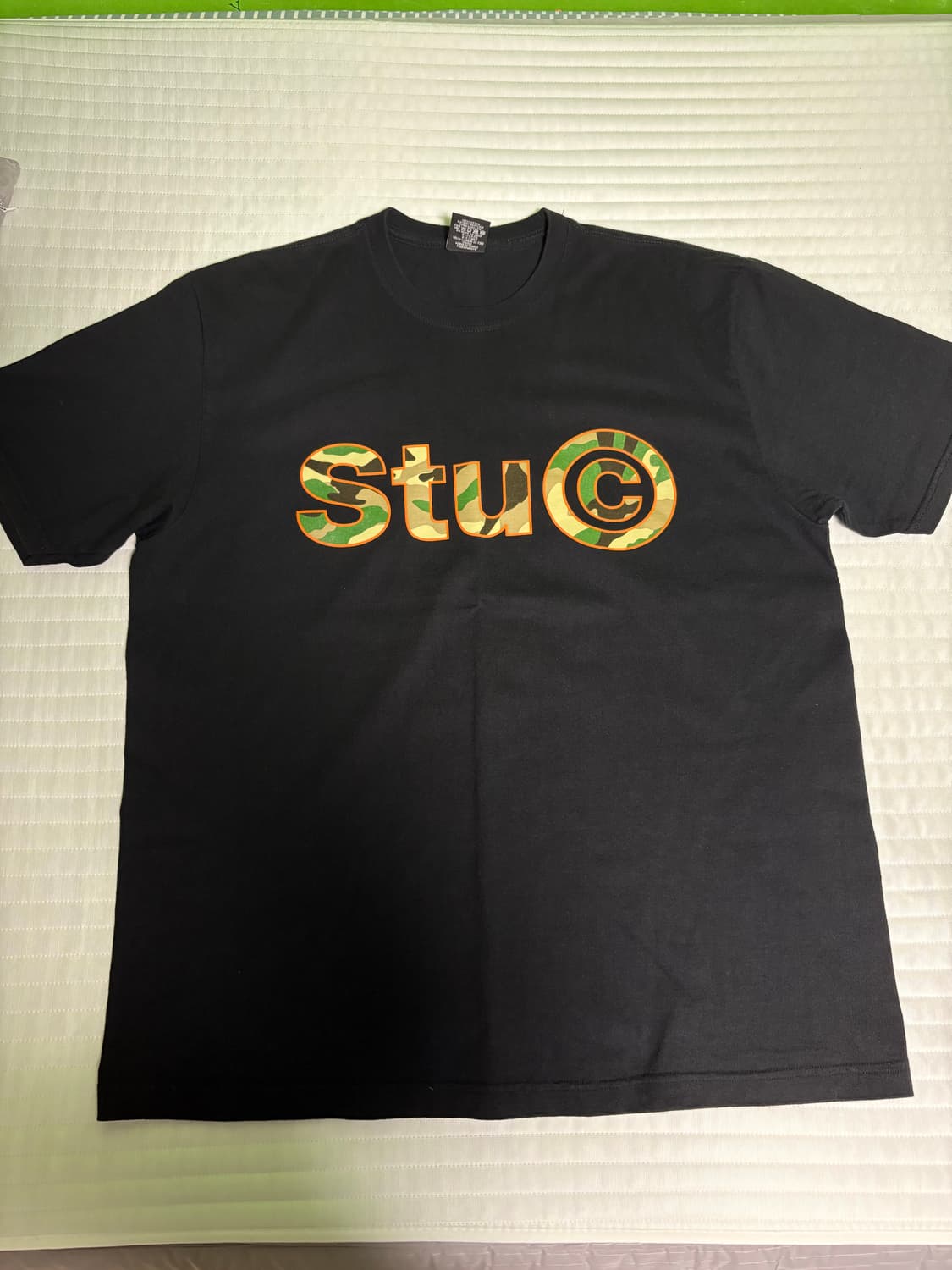 스투시 Stu C. 카모 티셔츠 블랙L 상품이미지3