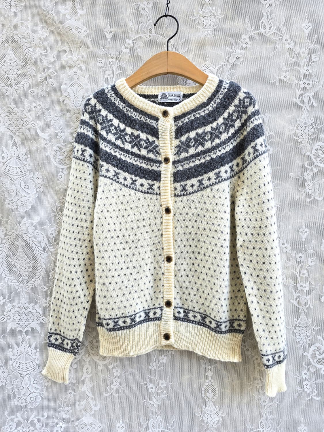 빈티지 노르딕 가디건 wool 100% 상품이미지1